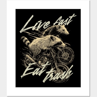 Live Fast Eat Trash Posters and Art